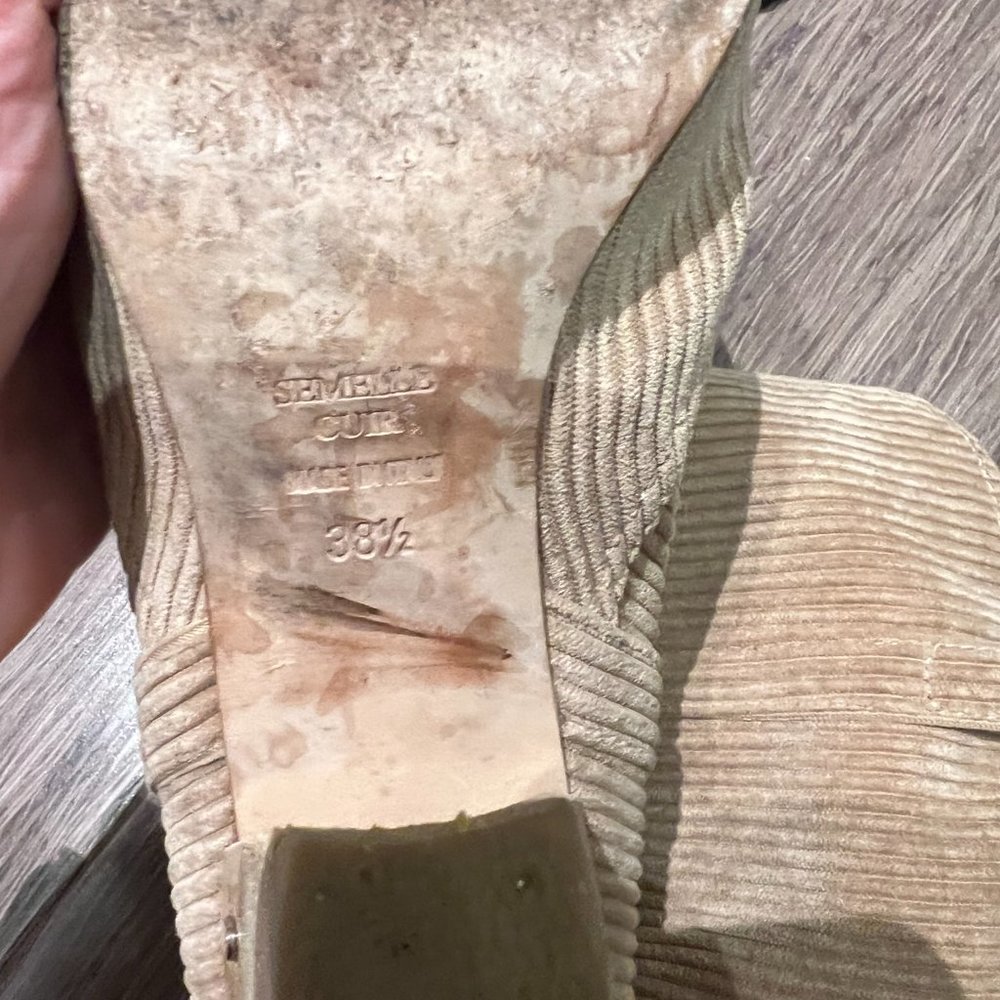Laurence Dacade Beige Corduroy Heeled Boots - Picture 12 of 14